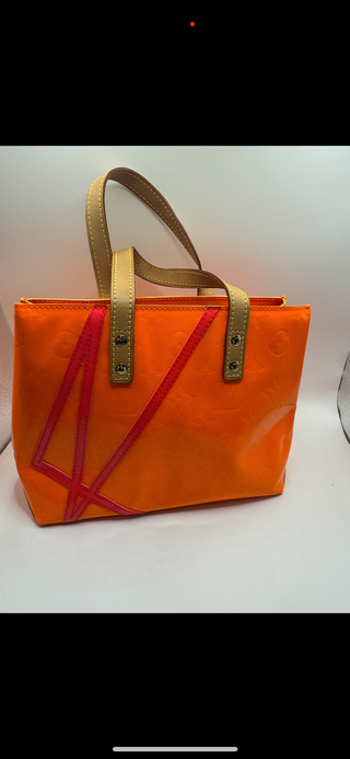 Louis Vuitton Vernis Reade PM Bag Orange Robert Wilson Limited Edition Enamel Authentic