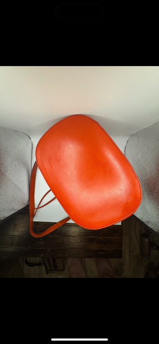 GUCCI Diamante Shoulder Bag Leather Red Gold