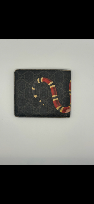 Gucci Kingsnake GG print bi-fold wallet