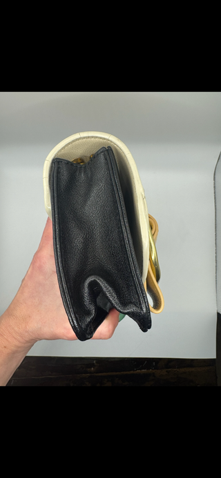 See by Chloé Mini Hopper Crossbody Shoulder Bag – Cement Beige Colorblock