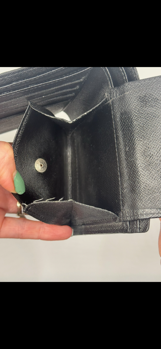 Louis Vuitton Multiple Wallet Men’s Damier Graphite Canvas with Box & Dust Bag