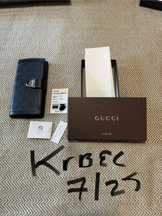 Gucci Guccissima Continental Wallet in Black