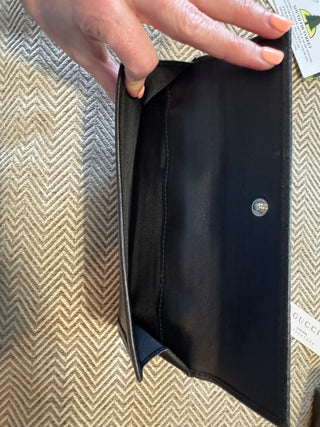 Gucci Guccissima Continental Wallet in Black