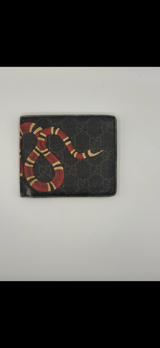Gucci Kingsnake GG print bi-fold wallet