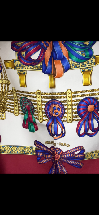 Hermès Les Rubans du Cheval Silk Scarf 90 – Vintage Rare