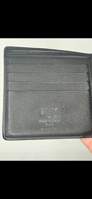 Louis Vuitton Multiple Wallet Men’s Damier Graphite Canvas with Box & Dust Bag