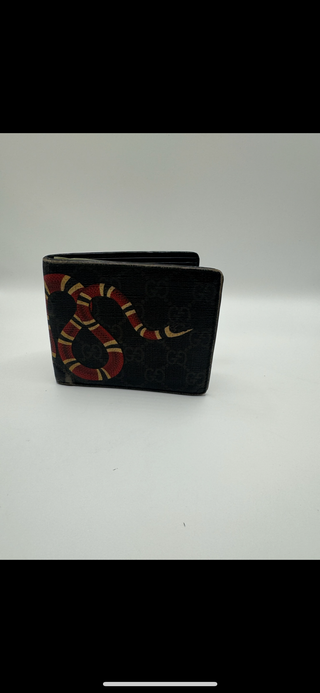 Gucci Kingsnake GG print bi-fold wallet