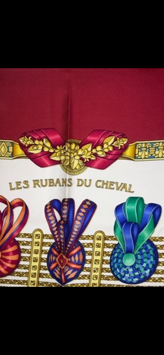 Hermès Les Rubans du Cheval Silk Scarf 90 – Vintage Rare