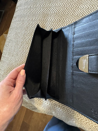 Gucci Guccissima Continental Wallet in Black