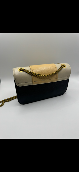 See by Chloé Mini Hopper Crossbody Shoulder Bag – Cement Beige Colorblock