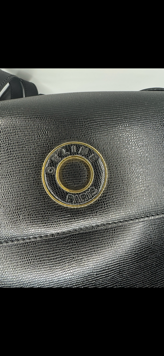 Céline Vintage Macadam Black Leather Crossbody Bag – Red Interior