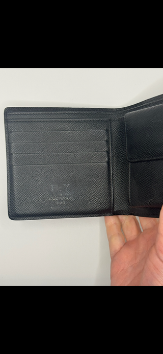 Louis Vuitton Multiple Wallet Men’s Damier Graphite Canvas with Box & Dust Bag