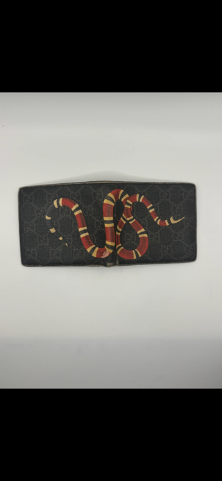 Gucci Kingsnake GG print bi-fold wallet