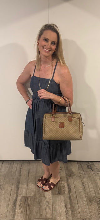 Vintage Celine Macadam Top Handle Bag