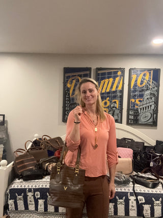Valentino Coated Canvas Tote/Bucket Bag