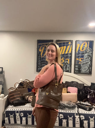 Valentino Coated Canvas Tote/Bucket Bag