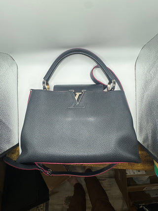 Louis Vuitton Capucines BB Cobalt and Fuchia