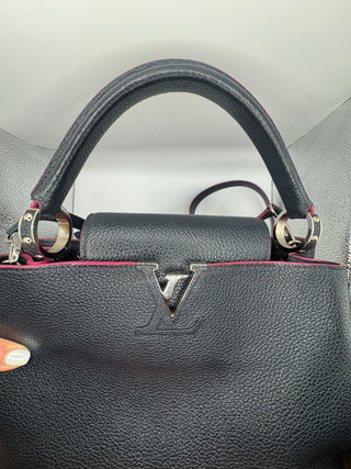 Louis Vuitton Capucines BB Cobalt and Fuchia