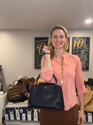 Louis Vuitton Capucines BB Cobalt and Fuchia