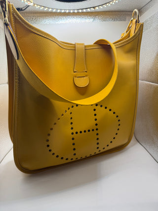 Hermes Evelyne Yellow Shoulder Bag Grand Modele (GM) Size