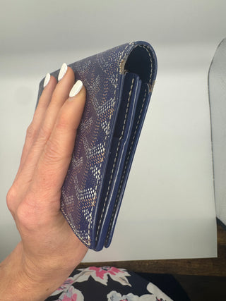 Goyard Blue Leather Bifold Wallet