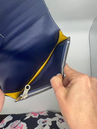 Goyard Blue Leather Bifold Wallet