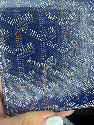 Goyard Blue Leather Bifold Wallet