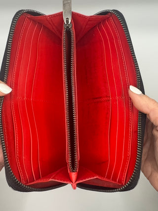 Christian Louboutin Panettone Long Zippy Wallet in Black Spiked Leather