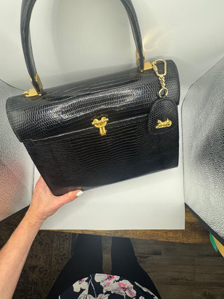 Off Brand Celine-Like Lizard Handbag
