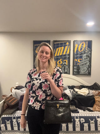 Off Brand Celine-Like Lizard Handbag