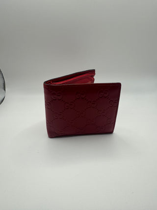 Gucci Guccissima Red Bifold Wallet