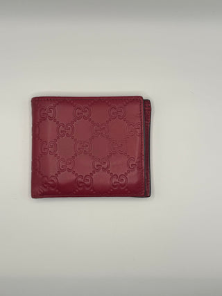 Gucci Guccissima Red Bifold Wallet