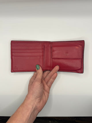 Gucci Guccissima Red Bifold Wallet
