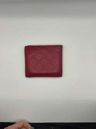 Gucci Guccissima Red Bifold Wallet