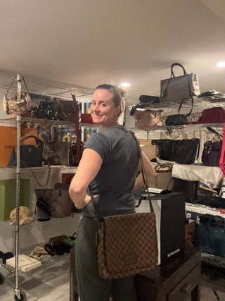 Louis Vuitton Damier Ebene Brooklyn MM Messenger Bag