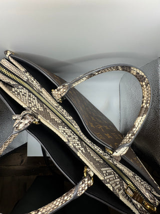 Louis Vuitton Popincourt NM Handbag Monogram Canvas with Python MM