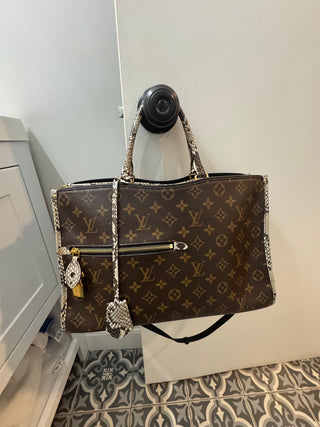 Louis Vuitton Popincourt NM Handbag Monogram Canvas with Python MM