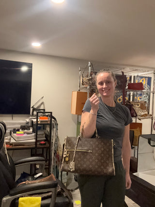 Louis Vuitton Popincourt NM Handbag Monogram Canvas with Python MM