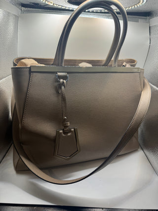 Fendi 2Jours Tote/Handbag Taupe/Beige color