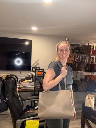 Fendi 2Jours Tote/Handbag Taupe/Beige color