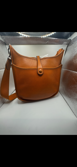 Hermès Evelyne PM in Orange Taurillon Clemence Leather