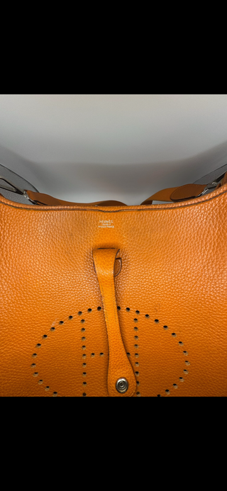 Hermès Evelyne PM in Orange Taurillon Clemence Leather