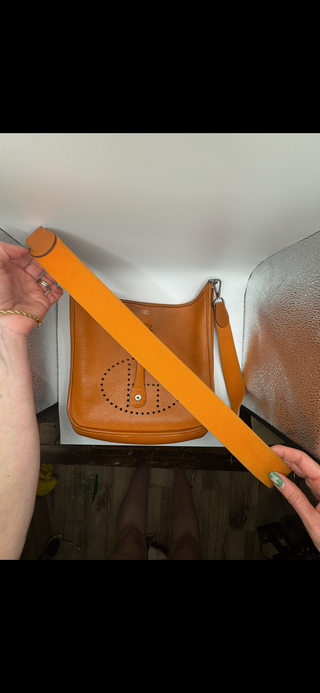 Hermès Evelyne PM in Orange Taurillon Clemence Leather