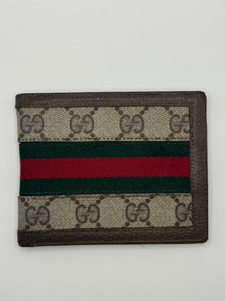 Gucci Bifold Coated Canvas Sherryline Wallet - SUPER vintage piece!