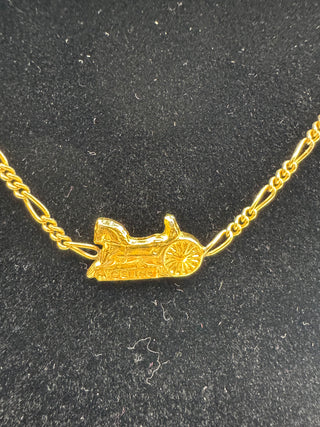 Celine Gold Carriage Necklace