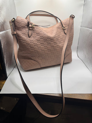 Gucci Light Pink Bree Convertible Top Handbag