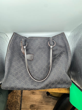 Gucci GG Denim Canvas Tote Bag