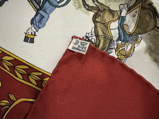 Hermes Scarf - La promenade de Longchamps by P. Ledoux
