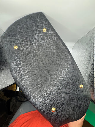 Salvatore Ferragamo Black Pebble Reversible Leather Tote