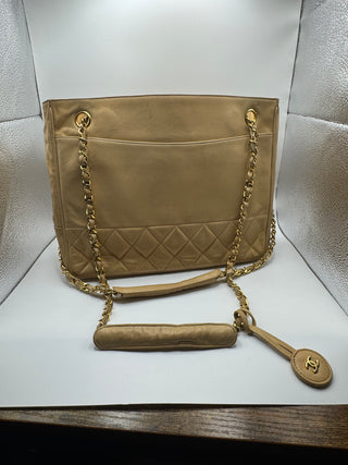 CHANEL Vintage Cream Calfskin Bag